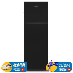 REFRIGERATEUR WHIRLPOOL DUAL NOFROST Double Portes 314 Litres / Noir