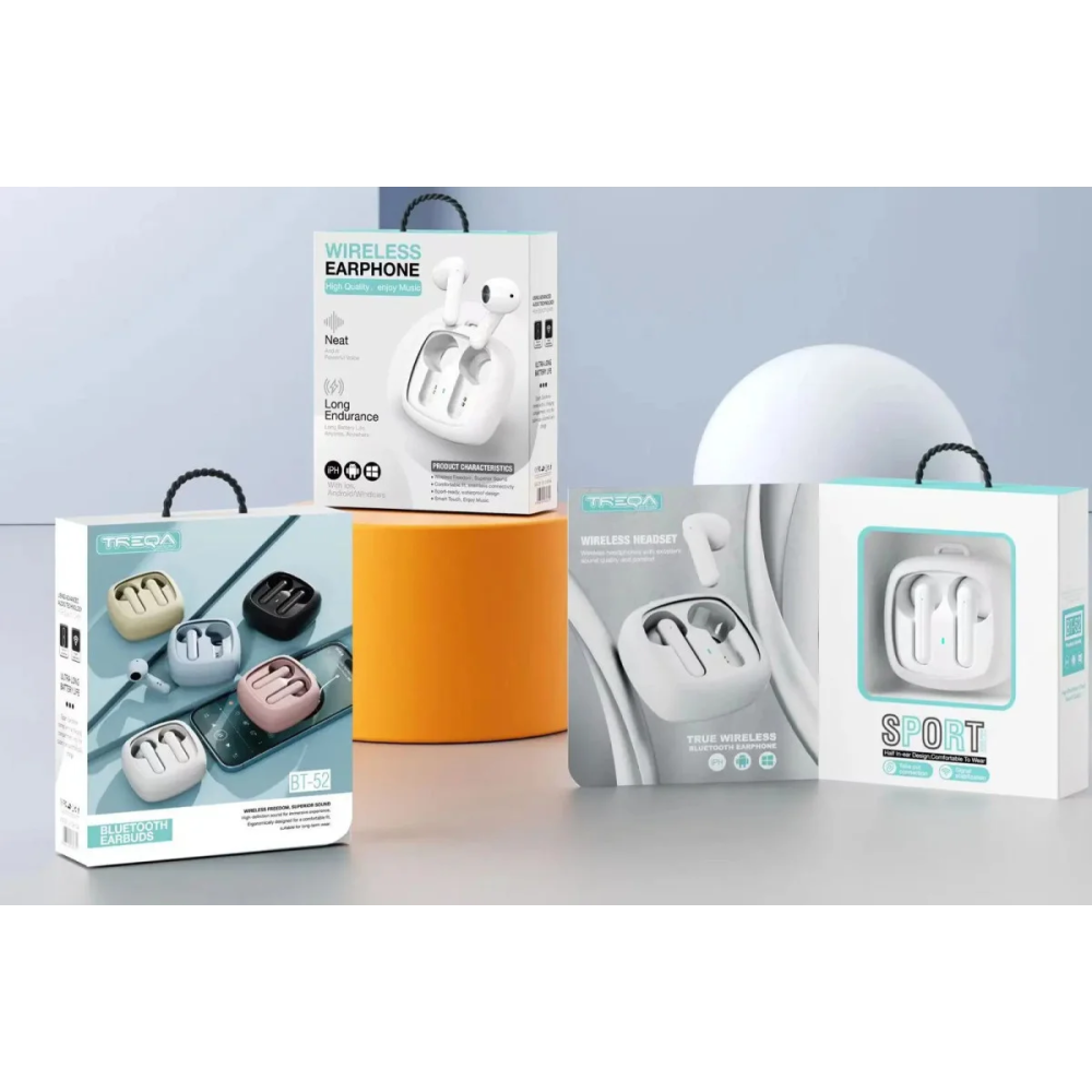 Écouteurs Sans Fil TREQA BT52 WHITE