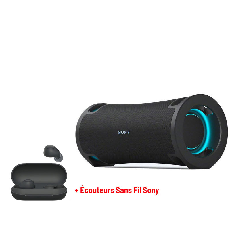Haut-Parleur sans fil Sony SRS-ULT70 - Noir + Écouteurs Sans Fil Sony