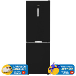 REFRIGERATEUR WHIRLPOOL NOFROST Combiné 316 Litres / Noir avec Afficheur