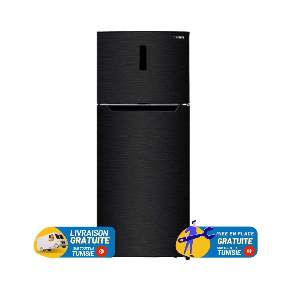 Réfrigérateur JOKER No Frost Double Portes 430 Litres / Noir avec Afficheur