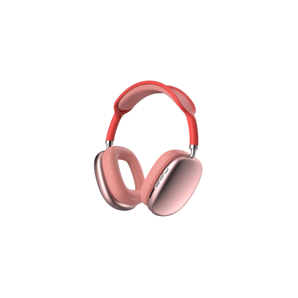 Casque sans fil P9 PRO MAX / Bluetooth + SD / Rouge