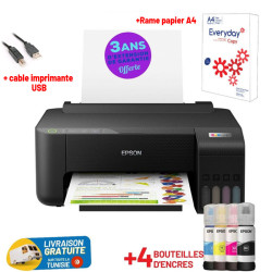 Imprimante Monofonction à réservoir intégré Epson ECOTANK L1250 / Wifi / Noir