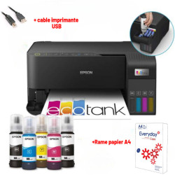 Imprimante jet d'encre multifonction Epson EcoTank L3550 / Couleur / A4 / Wi-Fi / Noir
