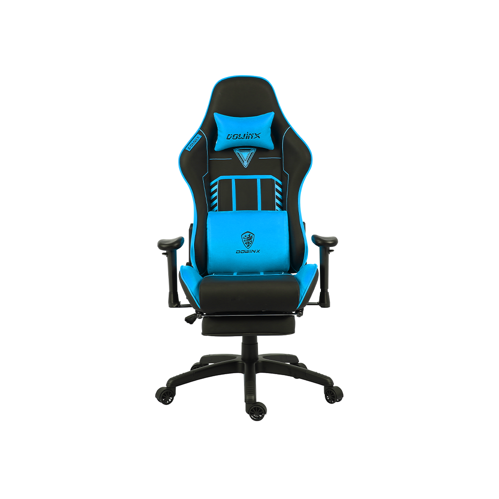 Chaise GAMING DOWINX LS6670 / Bleu / Avec Accoudoirs et repose pieds