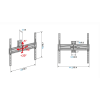 Support TV inclinable et orientable Meliconi 40" à 75"pour mur en plaque