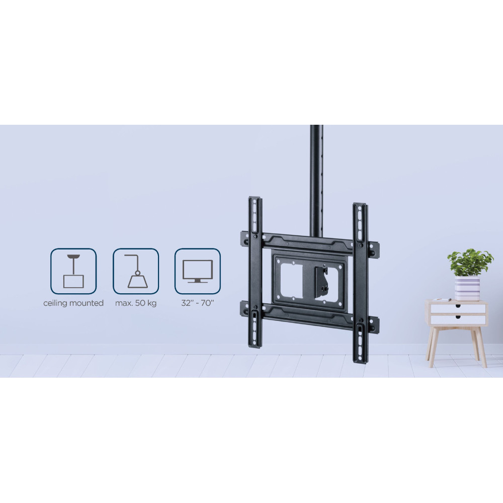 Support de plafond GEMBIRD pour téléviseur à mouvement complet 32" - 70"