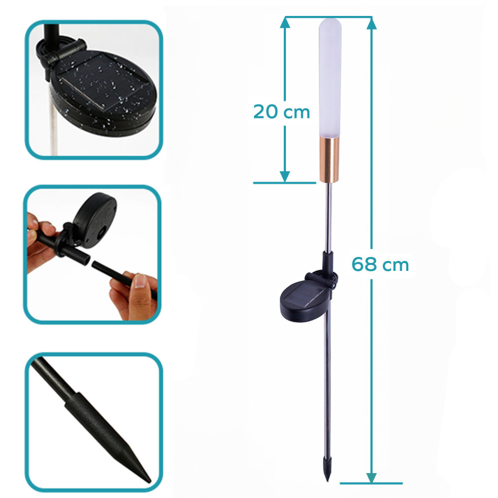 Lampe solaire LED Forever Light SUNAR FLS-72 Lampe en cristal ronde