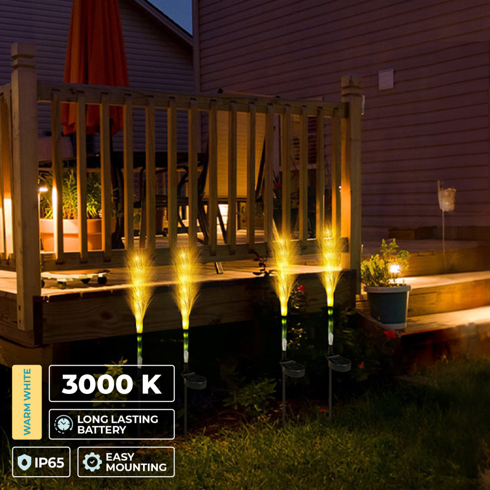 Lampe solaire LED SUNARI herbe FLS-81 3000K 300mAh Li-Ion Forever Light