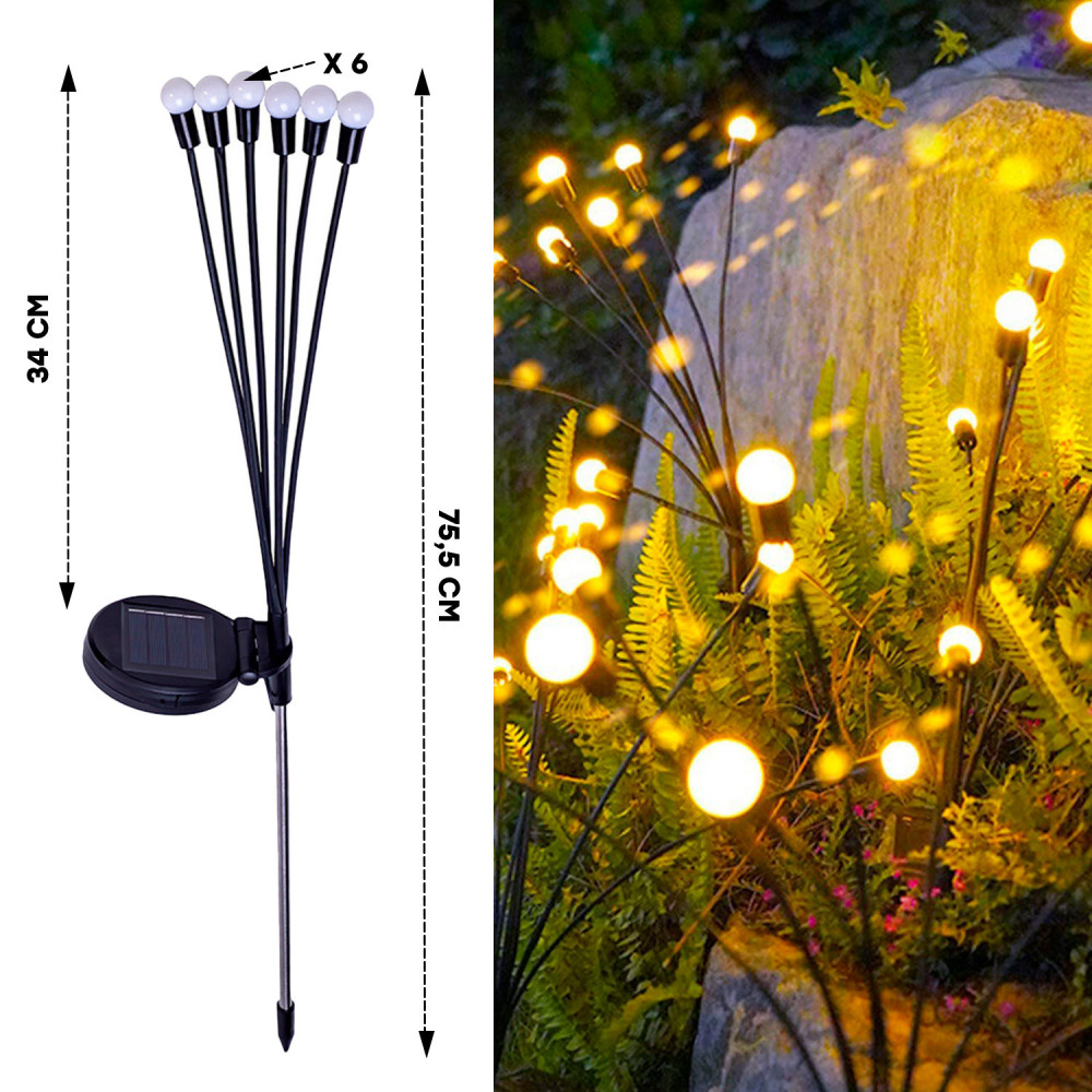 Lampe solaire LED SUNARI lucioles solaires FLS-87 x6 3000K 600mAh Li-Ion