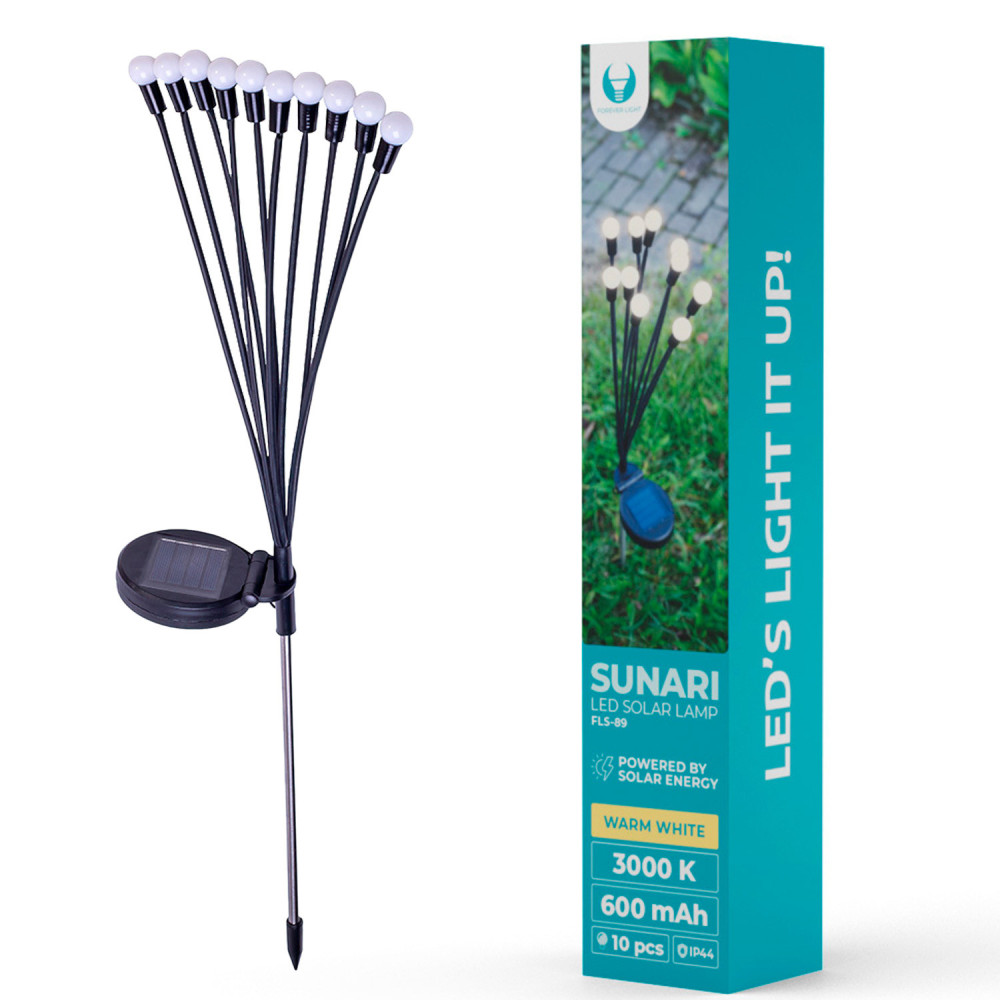 Lampe solaire LED SUNARI FLS-89 lucioles FLS-89 / solaires x10 / 3000K / 600mAh