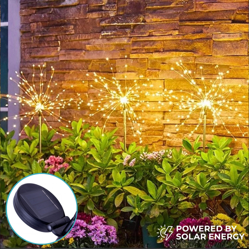 Lampe solaire LED SUNARI FLS-90 feux d'artifice solaires 3000K 600mAh