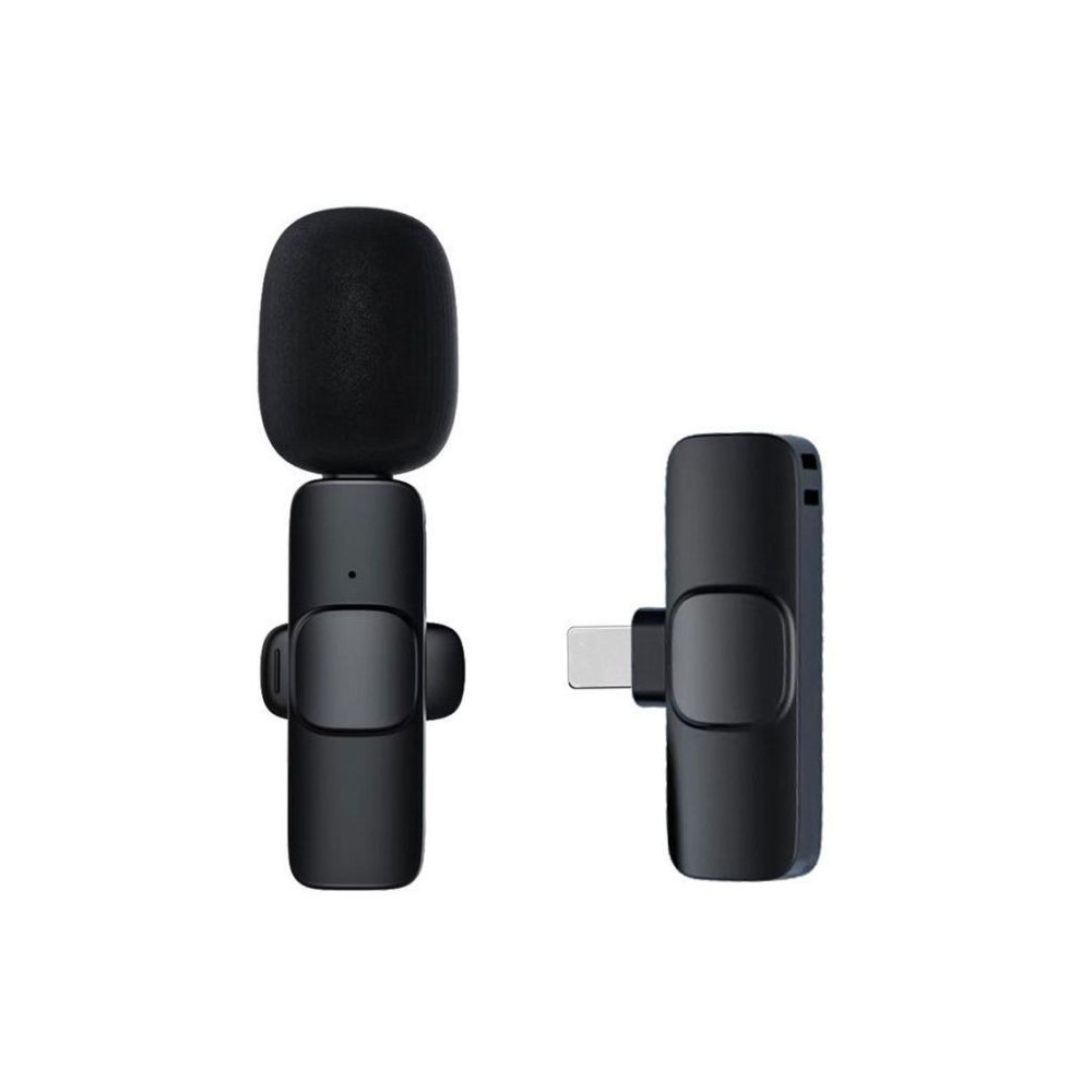 Mini Microphone Sans fil K9 Pour IPhone / Type C / Noir