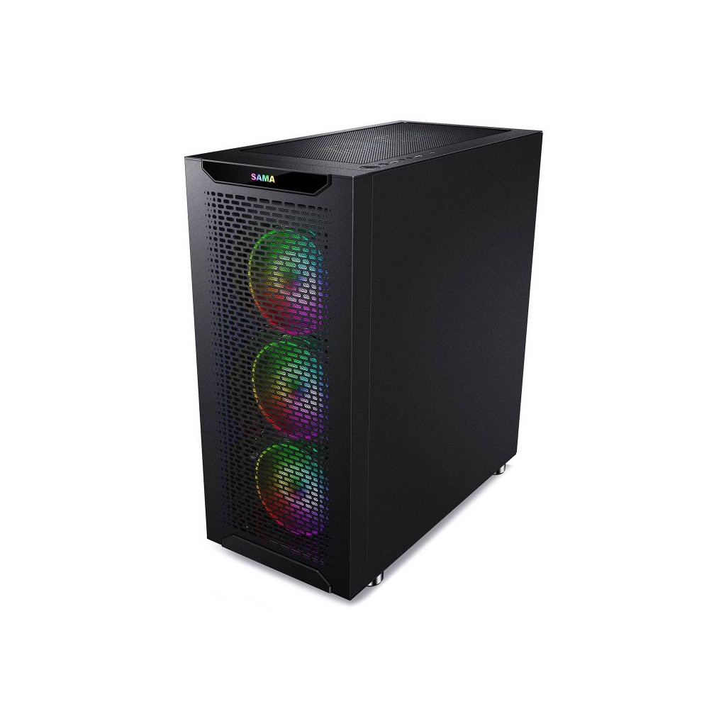 Boîtier Gamer Moyen Tour HYBROK RS6 / ARGB / ATX / Noir