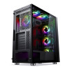 Boîtier Gamer Moyen Tour HYBROK RS6 / ARGB / ATX / Noir