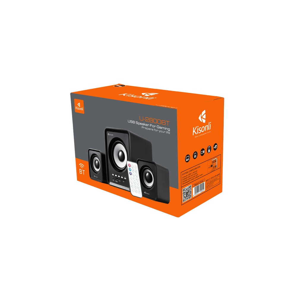 HAUT PARLEUR KISONLI U-2800BT / BLUETOOTH / NOIR