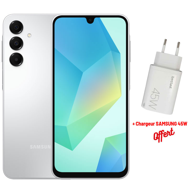 Smartphone Samsung Galaxy A16/ 8 Go /128 Go / GRIS + Chargeur SAMSUNG 45W OFFERT