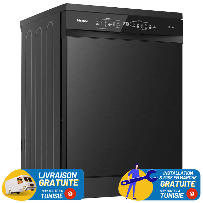 Lave vaisselle HISENSE 13 Couverts / Inox  / WIFI / HS673C90BM Lave vaisselle HISENSE 13 Couverts / Inox  / WIFI / HS673C90BM