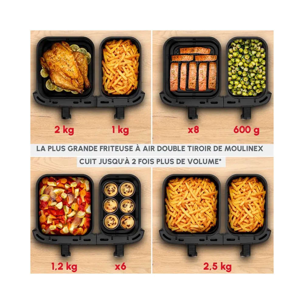 AIR FRYER EASY FRY XXL AVEC GRILL 11 Litres MOULINEX / INOX