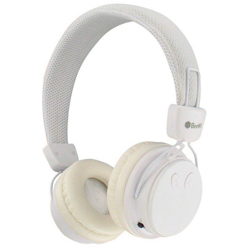 Casque Bluetooth BeeWi Blanc + Câble