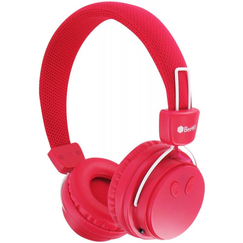 Casque Bluetooth BeeWi Rouge + Câble