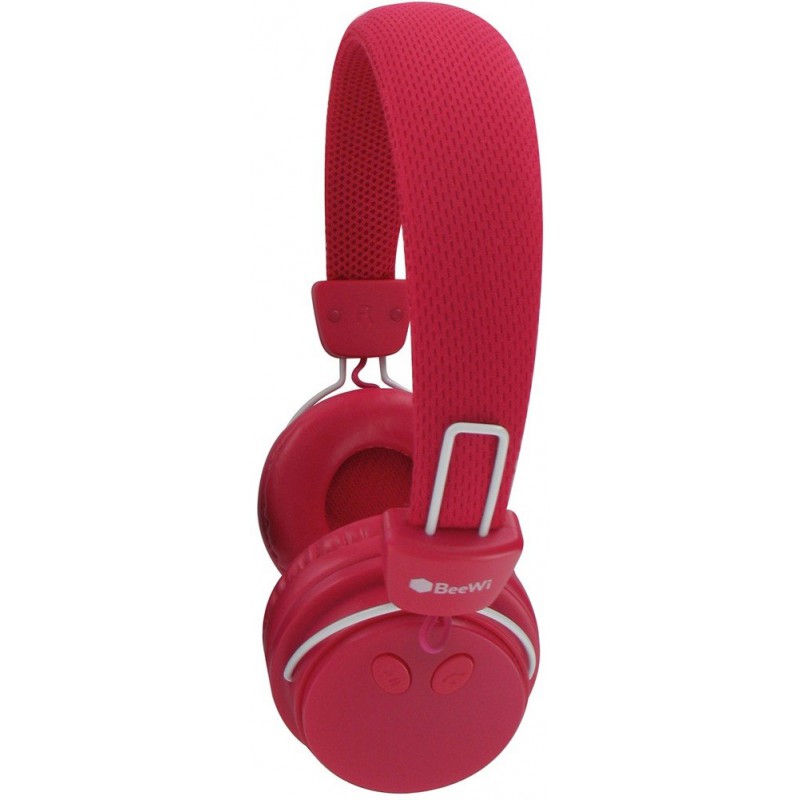 Casque Bluetooth BeeWi Rouge + Câble