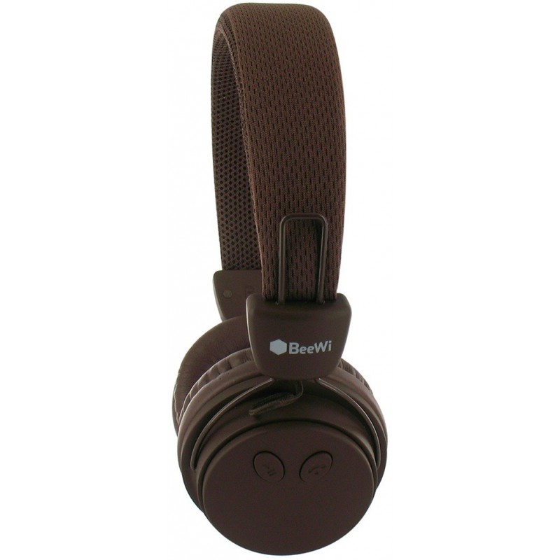 Casque Bluetooth BeeWi Marron + Câble
