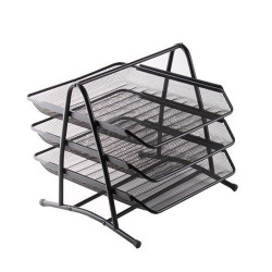 Corbeille à courrier Métallique / Noir