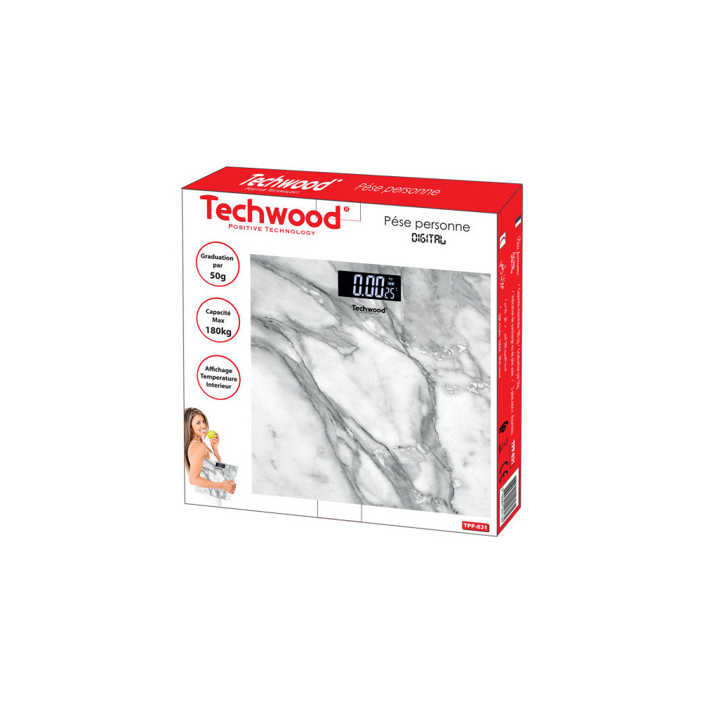 Pèse Personne Digitale TECHWOOD 180KG