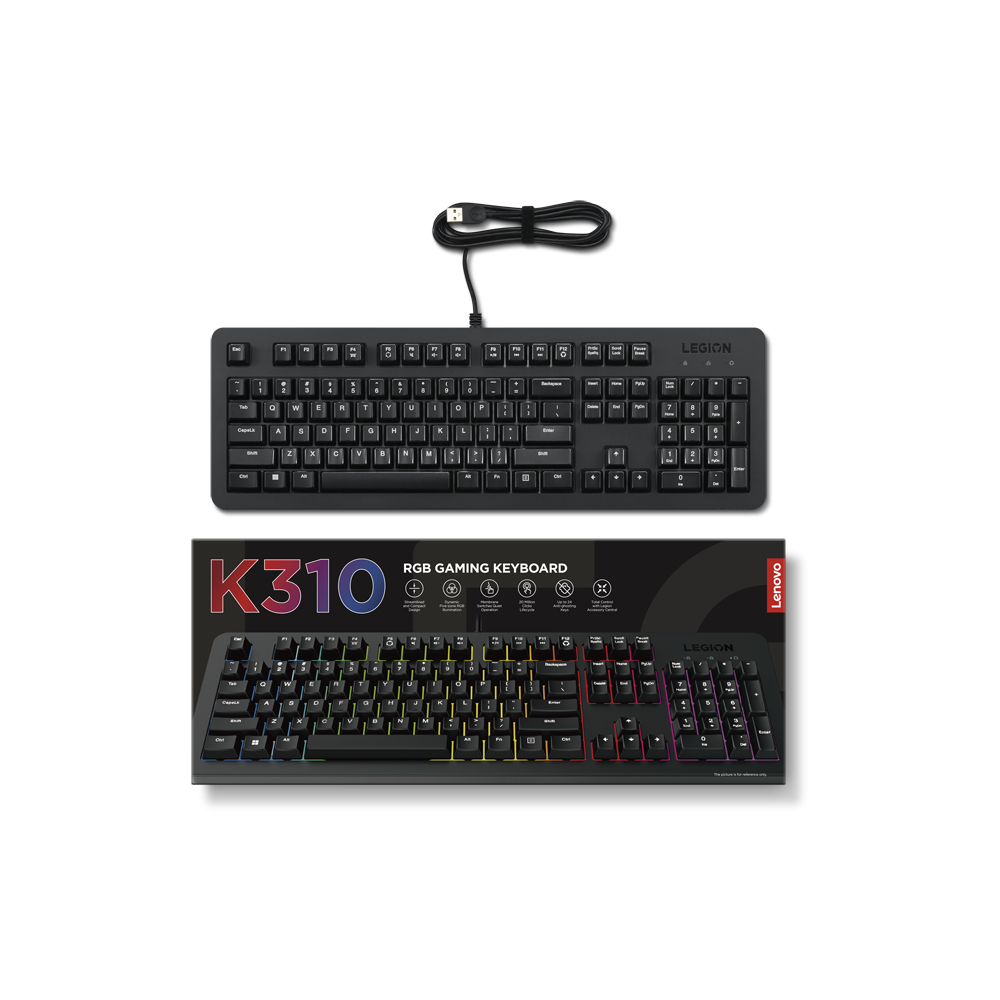 Clavier Gamer Filaire LENOVO LEGION K310 RGB AZERTY | Noir
