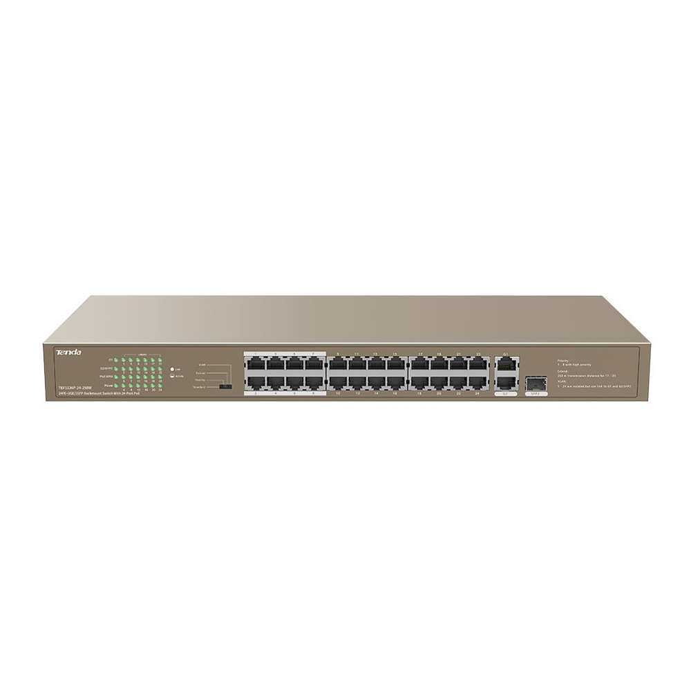 SWITCH 26 ports 24 ports PoE à 250W + 2 GIGABYTE / 1 SFP