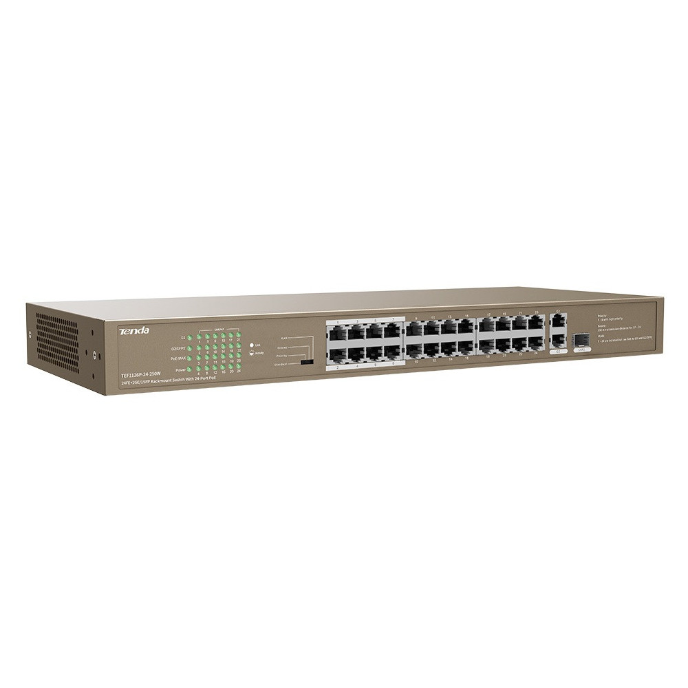 SWITCH 26 ports 24 ports PoE à 250W + 2 GIGABYTE / 1 SFP