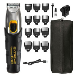 TONDEUSE A BARBE SANS FIL EXTREME GRIP / Noir et Silver