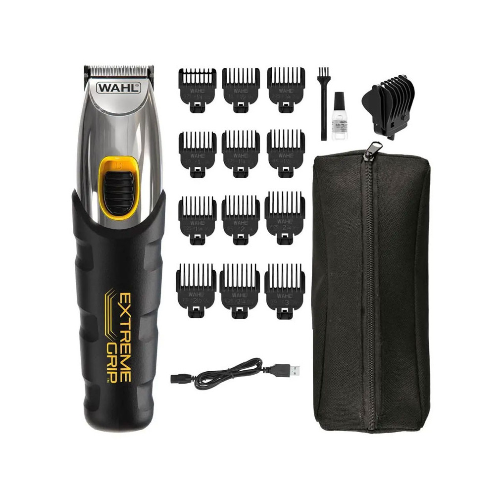 TONDEUSE A BARBE SANS FIL EXTREME GRIP / Noir et Silver