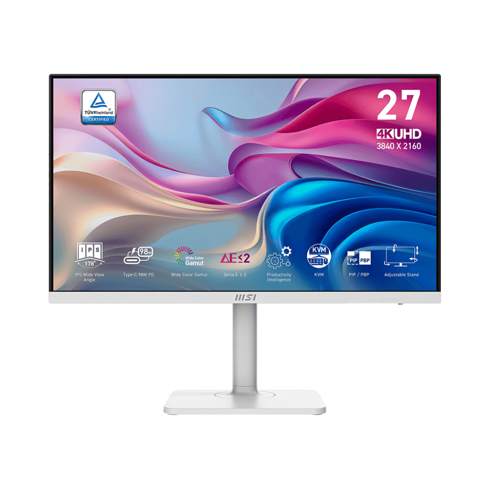 Écran MSI MODERN 27" IPS 60Hz 4K | HDMI/DP/USB-C | HAUT PARLEUR