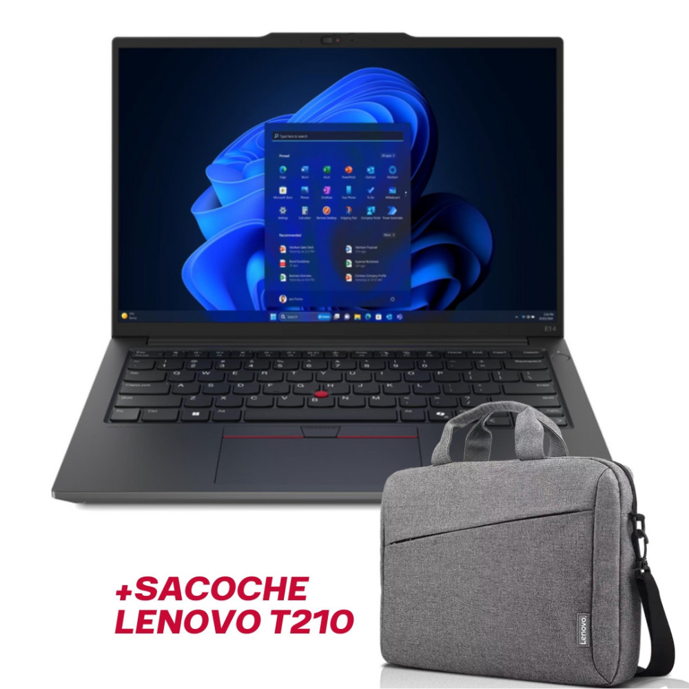 Portable Lenovo ThinkPad E14 Gen 7 / Ultra 5 225U / 16 Go DDR5 / 512 Go SSD / Noir Avec Sacoche Lenovo Offerte