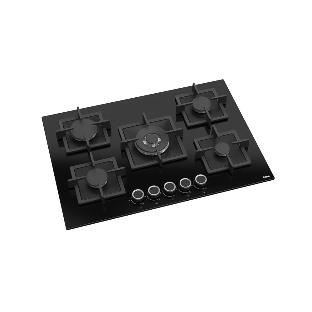 Plaque de Cuisson Encastrable ARTHUR MARTIN 75cm / 5 FEUX / VERRE NOIR