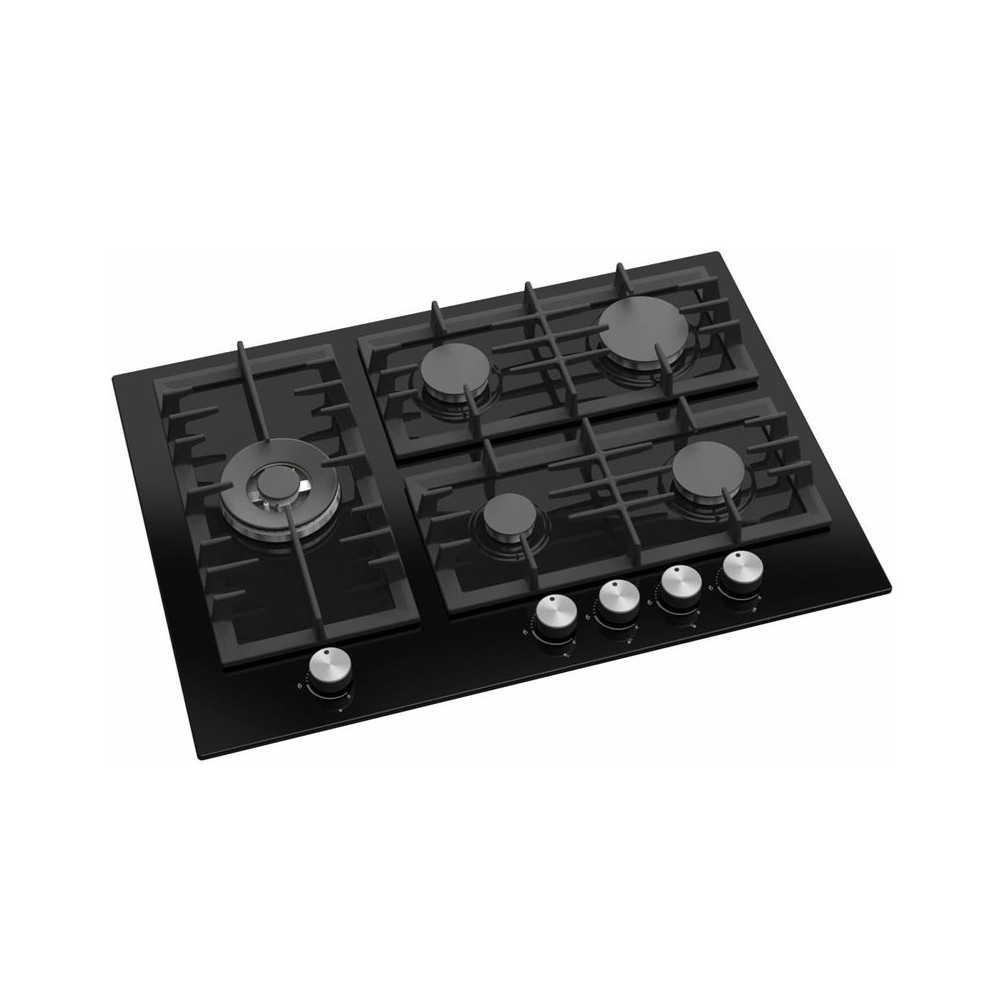 PLAQUE DE CUISSON ENCASTRABLE ARTHUR MARTIN 75cm / 5 Feux / Verre Noir