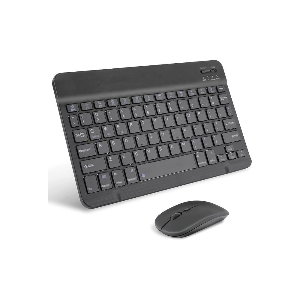 MINI Clavier Souris Bluetooth pour Android / Windows / iPhone-iPad / PC / Noir