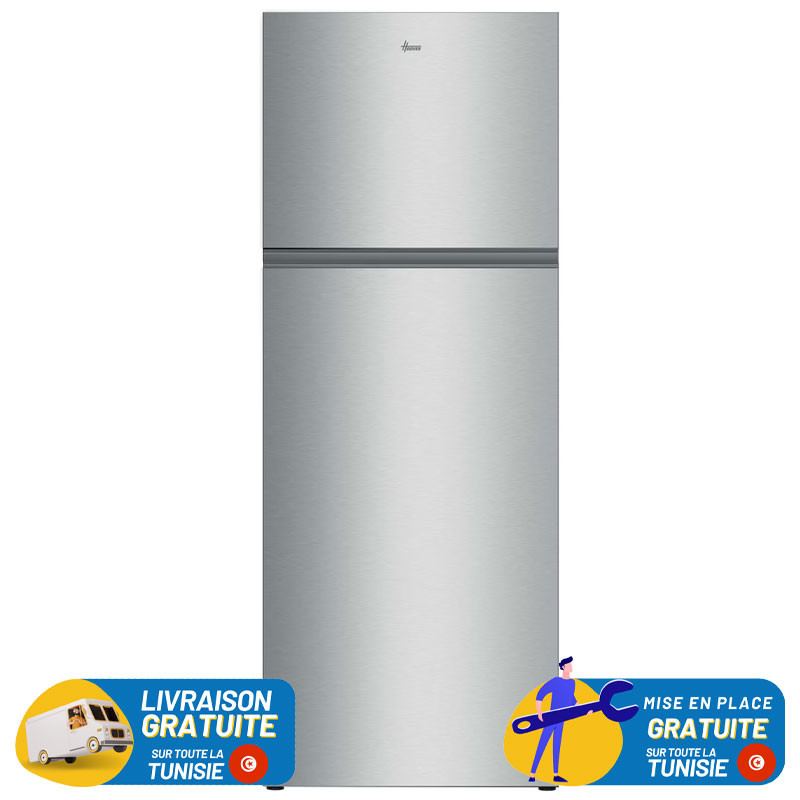 REFRIGERATEUR Hoover No Frost Double Portes 470 Litres / INOX