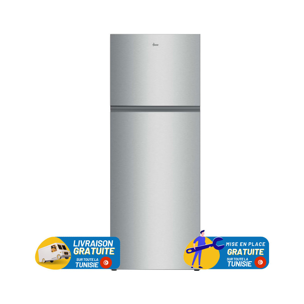 REFRIGERATEUR Hoover No Frost Double Portes 470 Litres / INOX