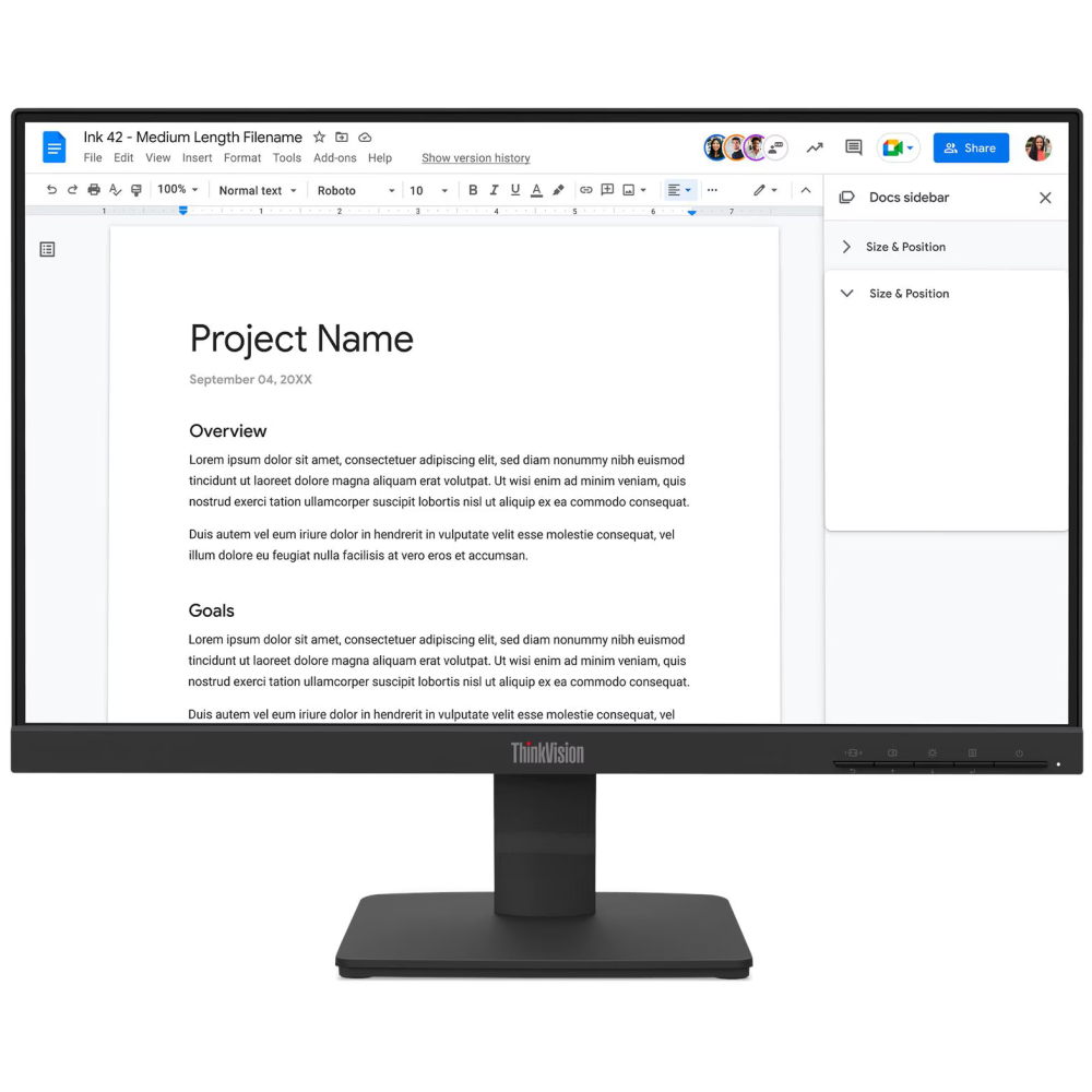 Écran Lenovo Think Vision S22-4e 21.5" FHD 4ms GtG IPS 100Hz HDMI/VGA / BLACK