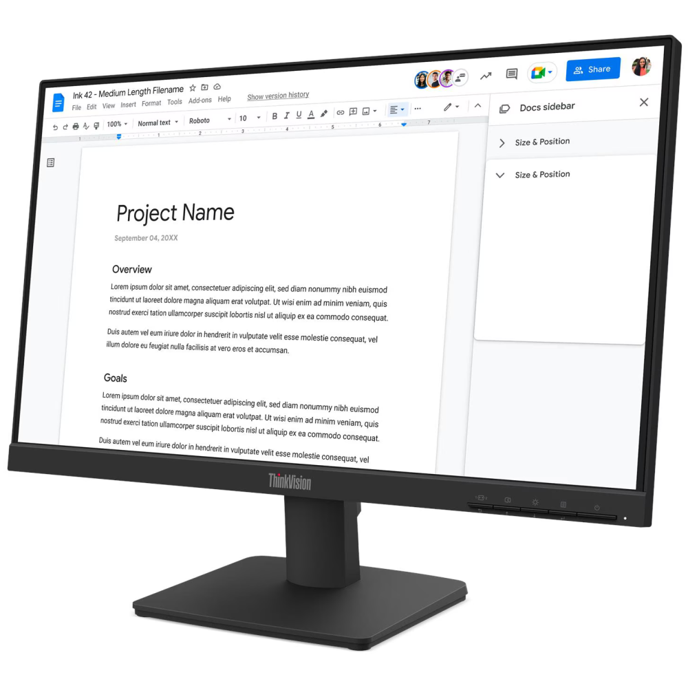 Écran Lenovo Think Vision S22-4e 21.5" FHD 4ms GtG IPS 100Hz HDMI/VGA / BLACK