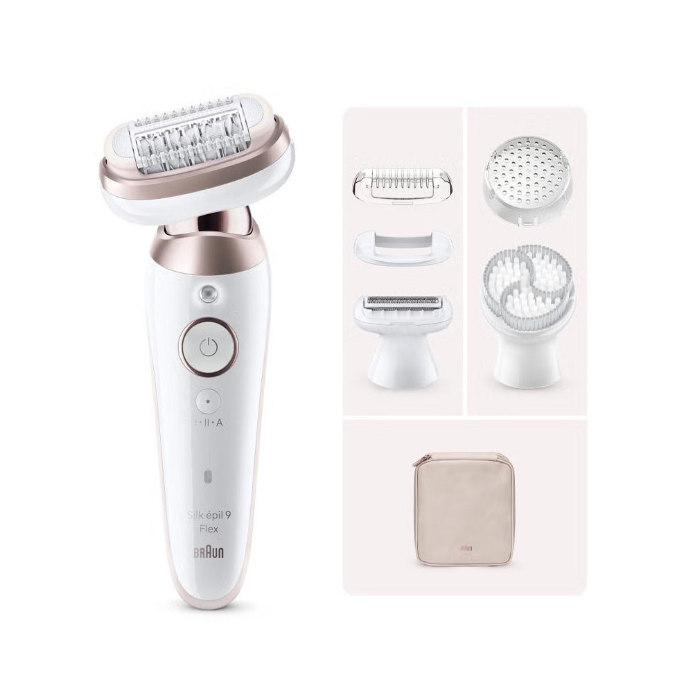 EPILATEUR Braun Silk Epil 9 Blanc et Rose / SES9-000