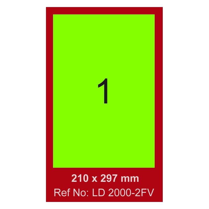 100x Etiquettes LINDO 100/1E / 210 x 297 mm