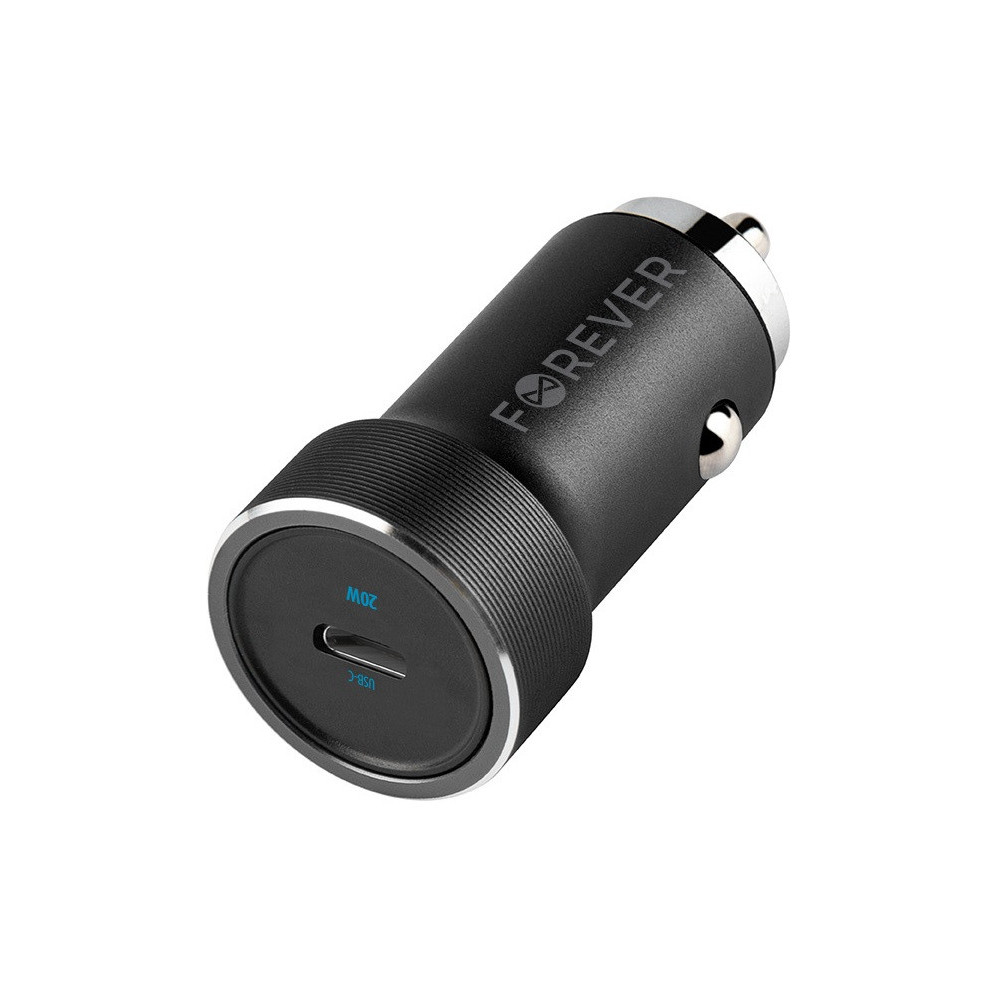 Chargeur de voiture Forever CC-06 PD QC 1x USB-C 20W / Noir