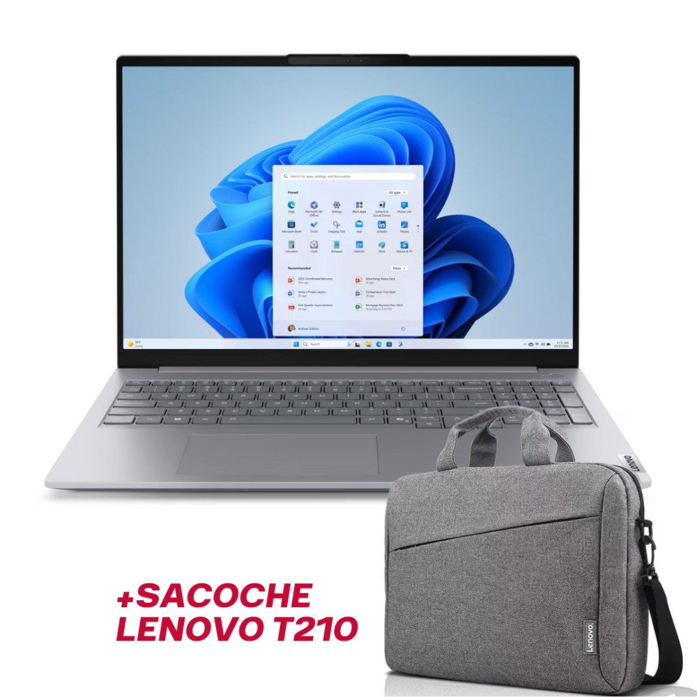 Pc Portable Lenovo ThinkBook 16 G8 IAL / Ultra 5 225U / 32 Go DDR5 / 512 Go SSD / Gris Avec Sacoche Lenovo