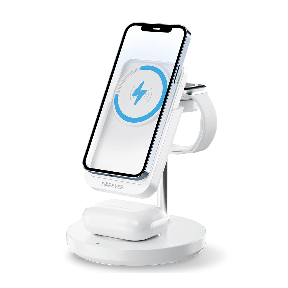Station de charge magnétique sans fil Forever MACS-100 avec batterie externe