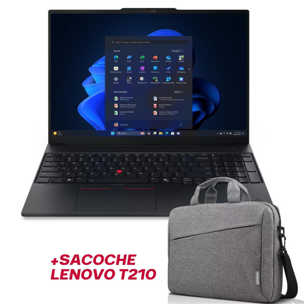 Pc Portable Lenovo ThinkPad E16 Gen 3 / Ultra 7 255H / 24 Go DDR5 / 512 Go SSD / Noir Avec Sacoche Lenovo
