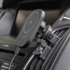 Support voiture magnétique pour grille d'aération Maxlife avec charge sans fil / Noir